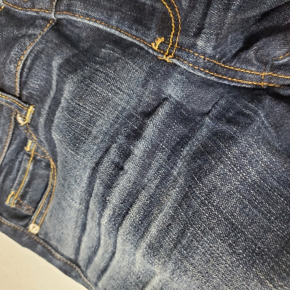 American Eagle Blue Raw Hem Bermuda Shorts - Picture 7 of 8